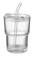 Stikla glāze ar salmiņu 400ml